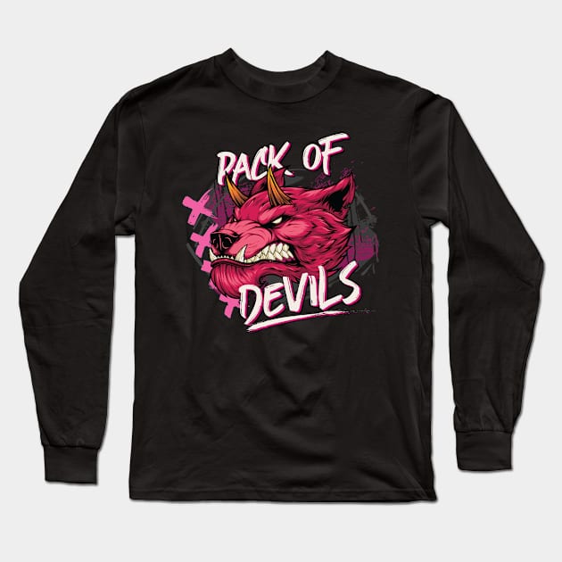 Pack of Devils Long Sleeve T-Shirt by CrimsonHaze